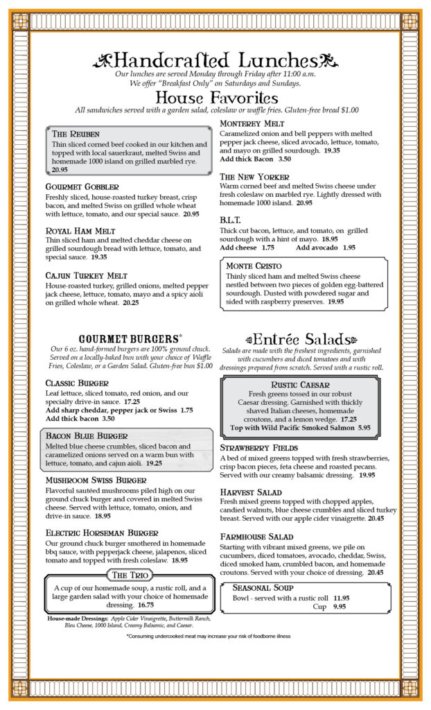 BDC Lunch Menu